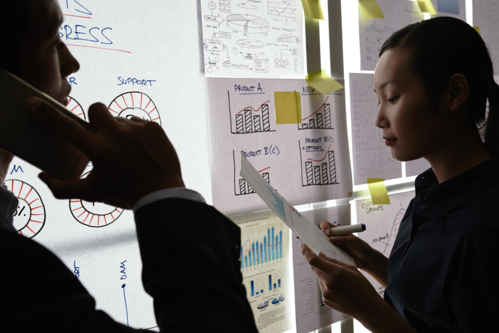 Analyzing business chart